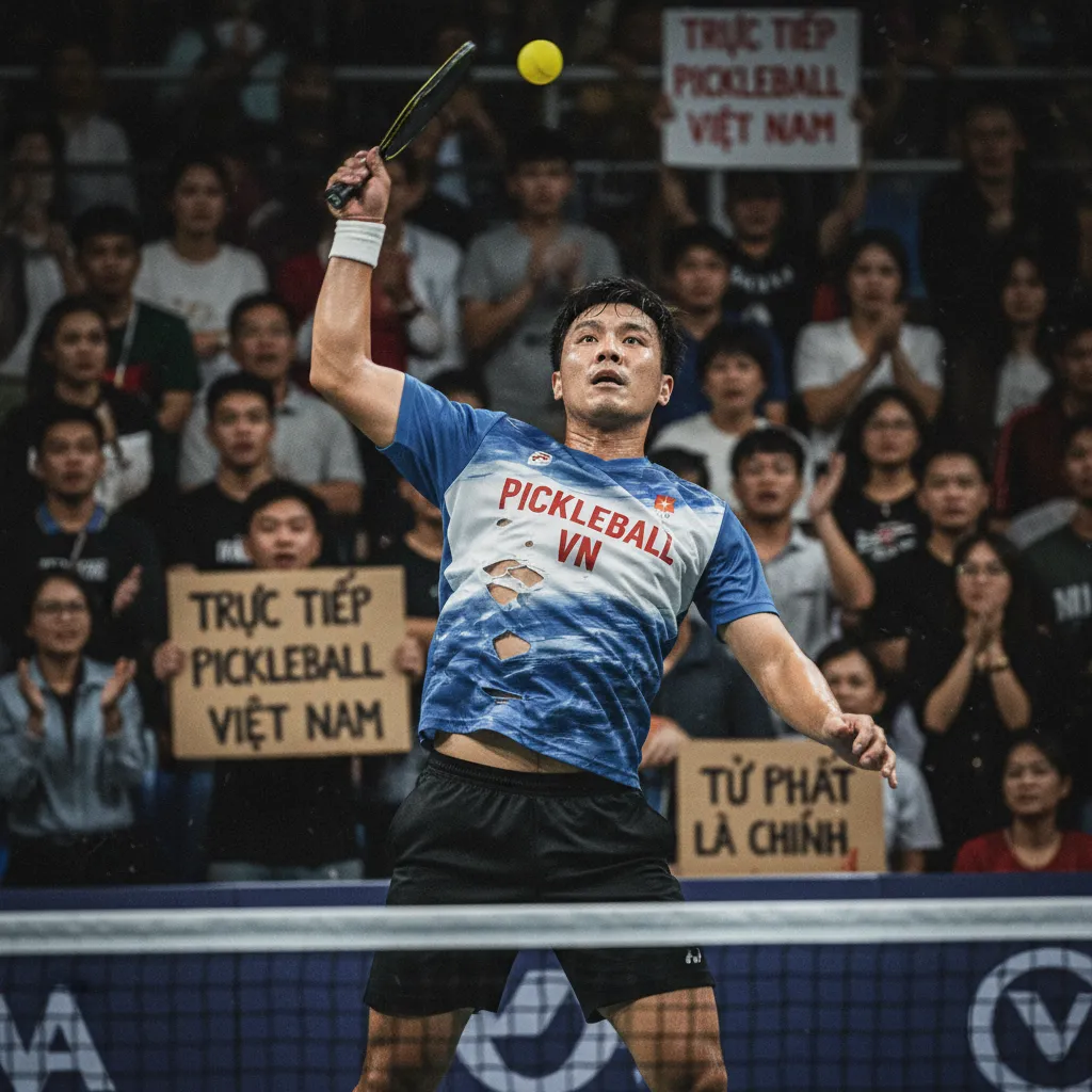 Trịnh Linh Giang - một trong những tay vợt hàng đầu của Pickleball Việt Nam