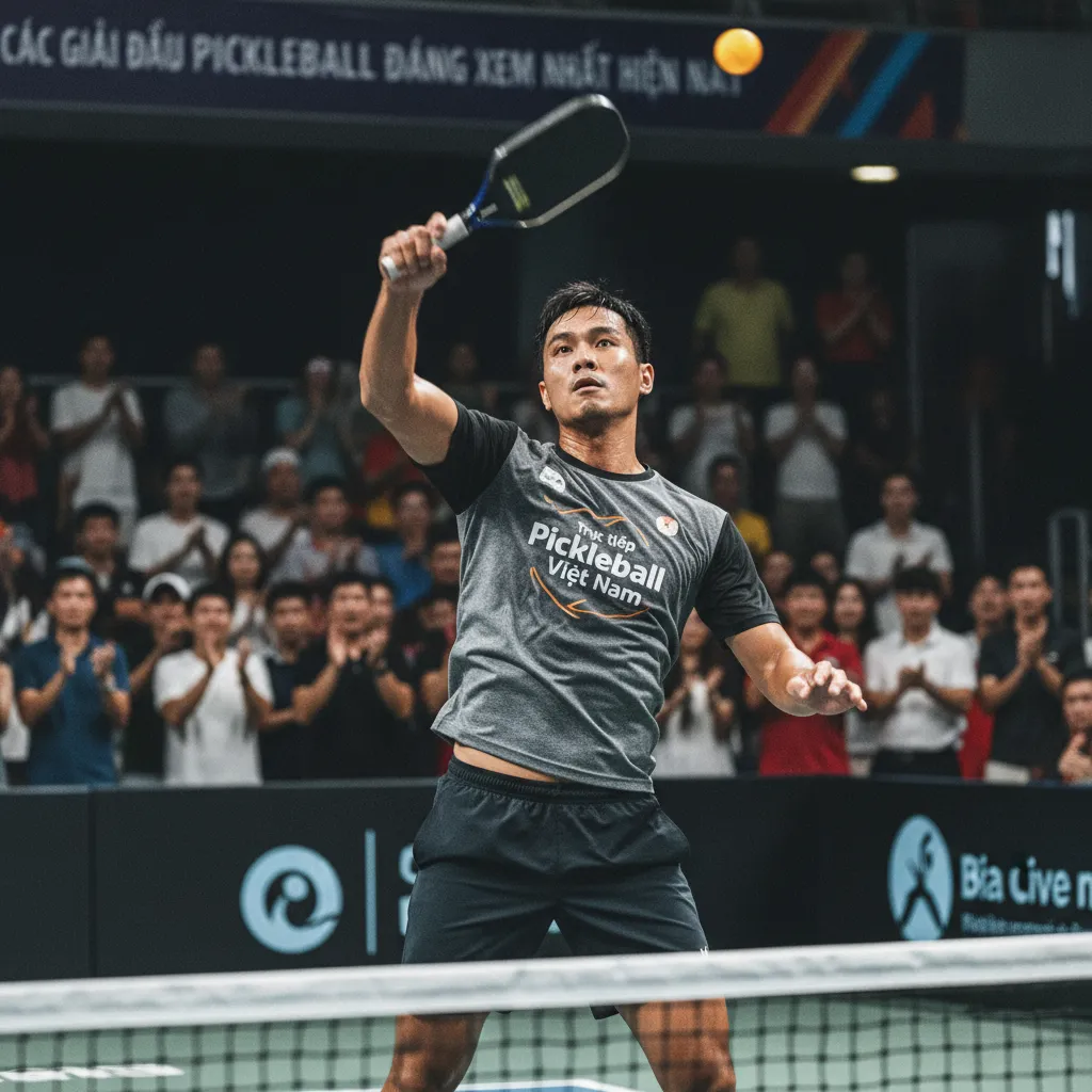 Một pha dink bóng đầy kỹ thuật và kiên nhẫn trong một trận đấu Pickleball