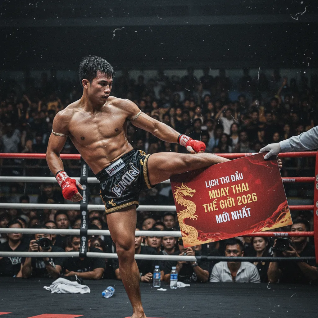 Không khí sôi động tại một sân vận động Muay Thái ở Thái Lan.